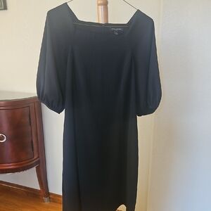 Banana Republic Classic Black Balloon Sleeve Dress, Medium